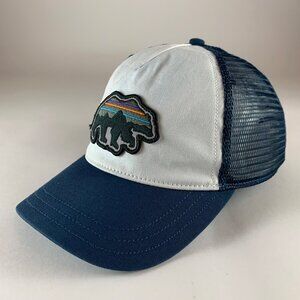 Patagonia Unisex Navy Blue White Relaxed Fit Snapback Trucker Hat M/L
